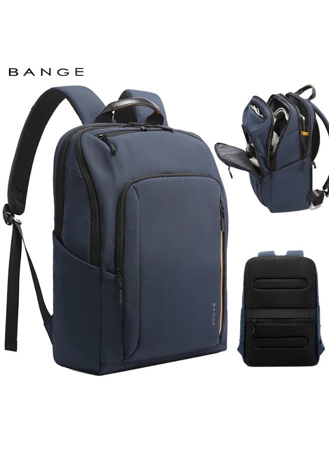 بانجي BANGE 7856 Blue New Arrivals Stylish Waterproof Business Commuting Laptop Backpack Ergonomic Lightweight School Bag Backpack Wholesale - Image 2
